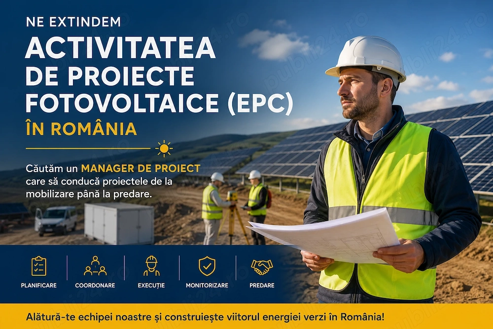    Manager de Proiect Solar Fotovoltaice 