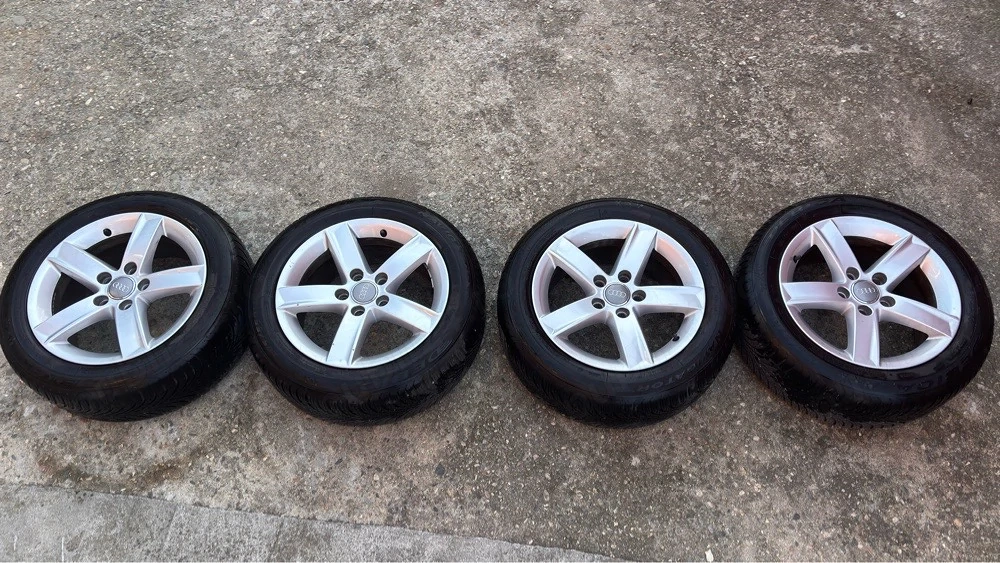 Jante Audi originale 5x112 + anvelope 205/55 R16 DOT 2024 M+S