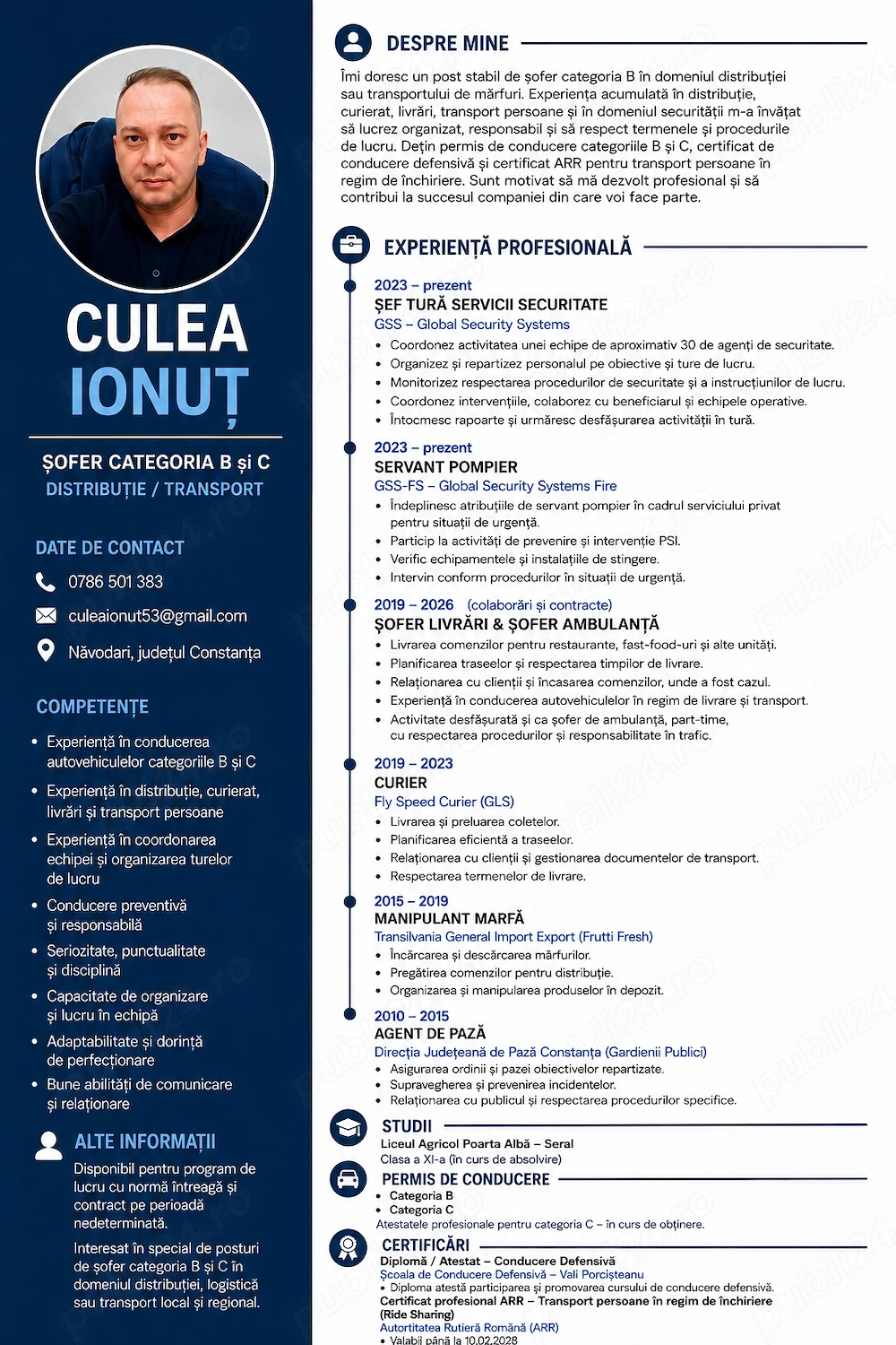 Doresc angajare cu începere  01.09.2026
