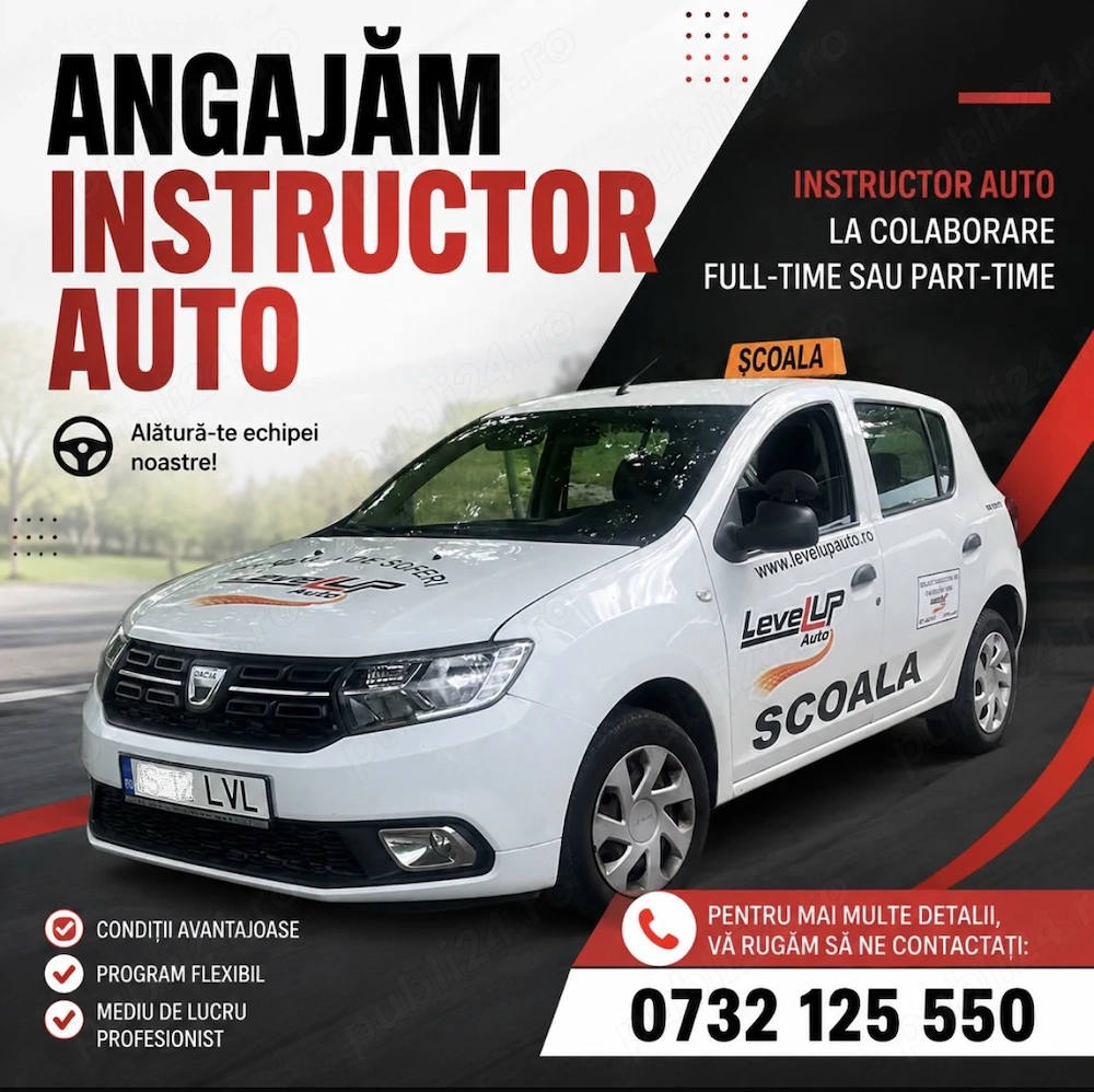 Angajăm instructor auto! Scoala de soferi