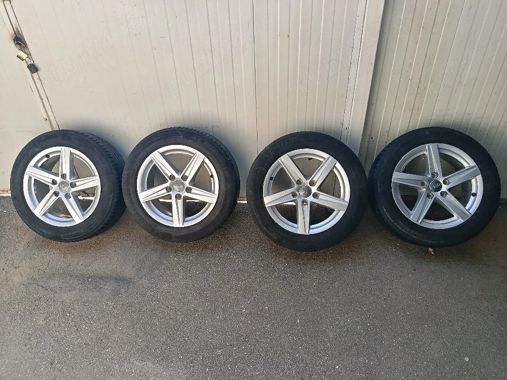 Jante 5x112 16, anvelope 205 55 16 f.bune 5-6 mm
