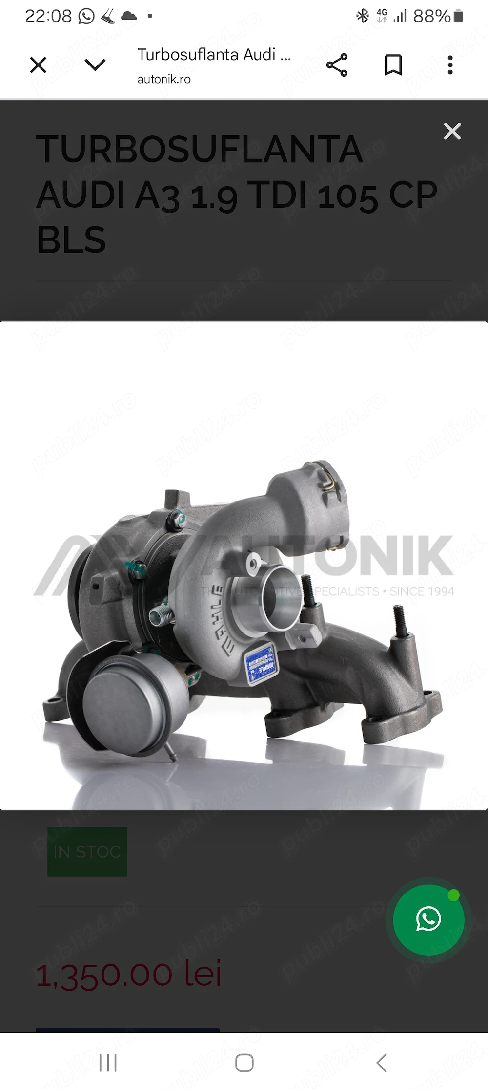 Turbina Audi A3