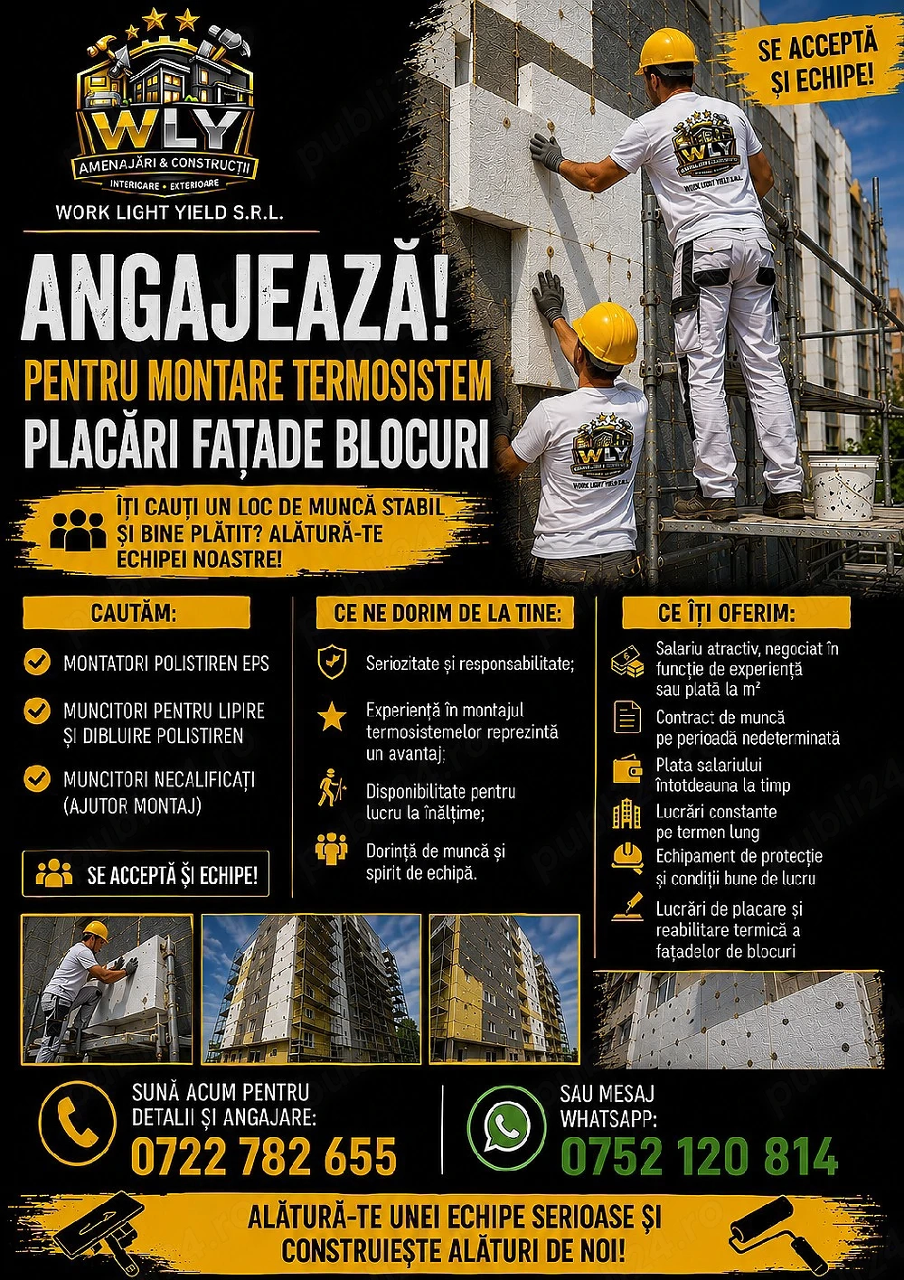 Work Light Yield S.R.L Angajează !