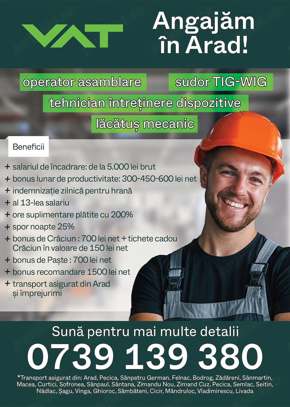 Angajam operator asamblare lacatus mecanic sudor TIG WIG in Arad