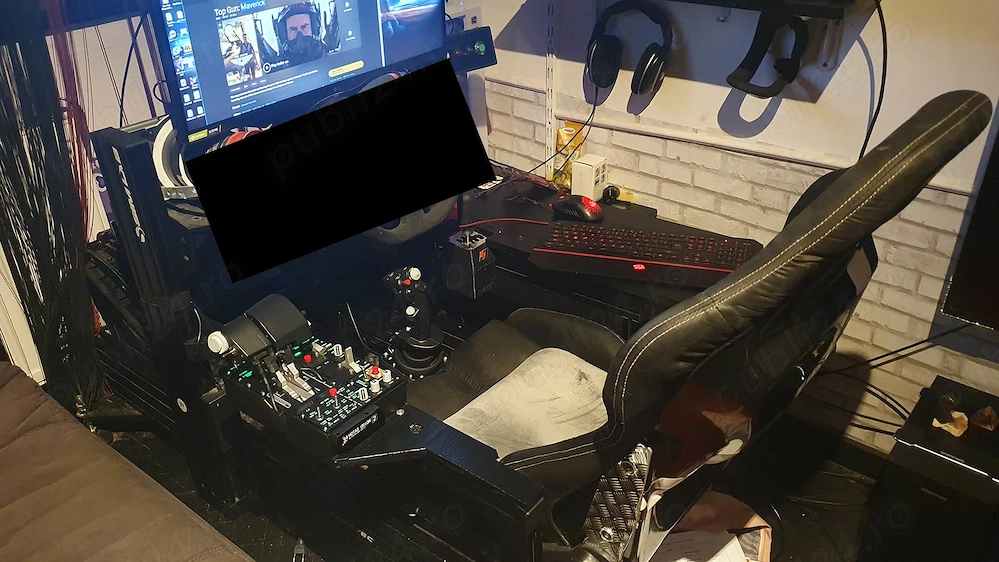 Joystick F-16 Pedale Fanatec, Cockpit SimLab PX1 Simulator zbor simracing VR