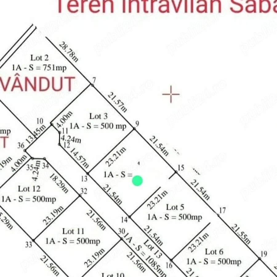 Teren intravilan de vânzare   Săbăreni | 500 mp | 20.000  