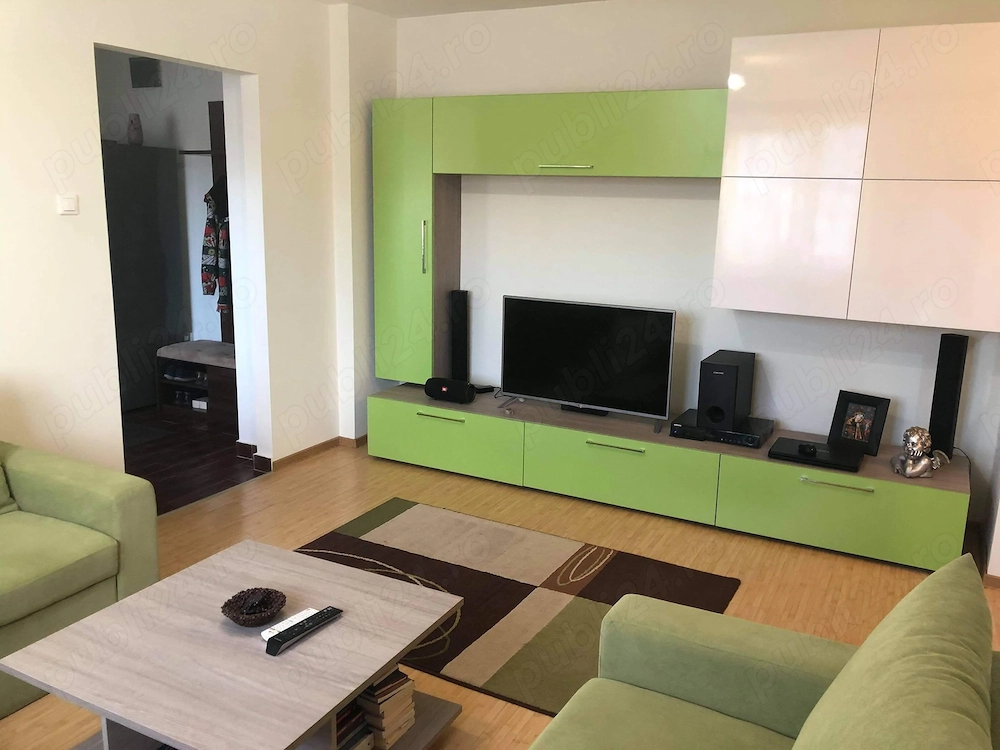 Bd. Bucuresti (central)   ap. 2 camere, semidecomandat, finisat, mobilat si utilat