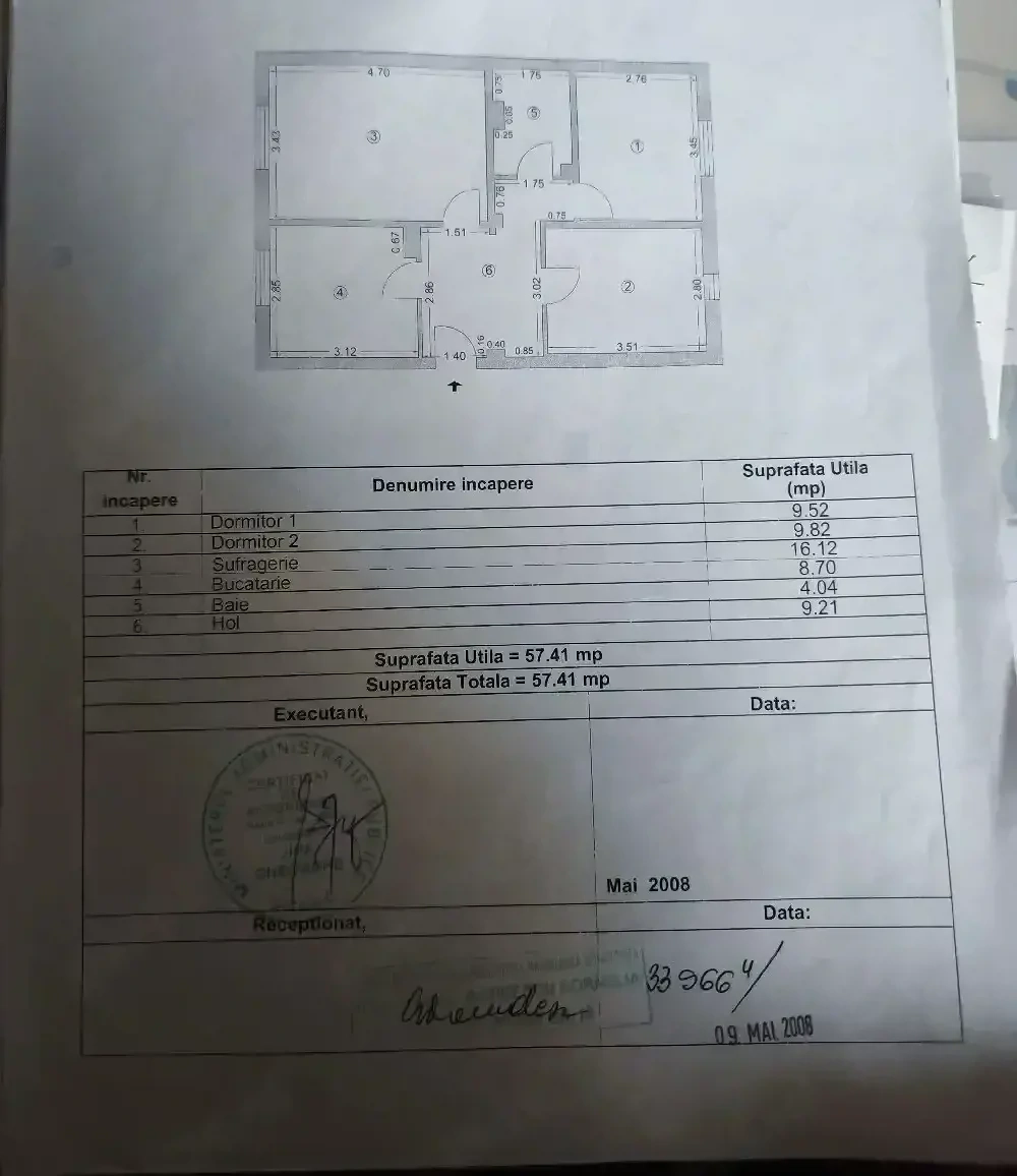Vand apartament 3 camere 
