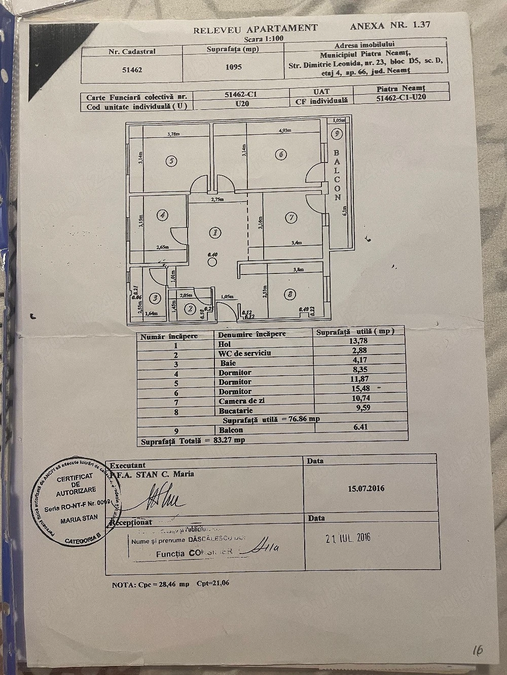 Apartament 4 camere Brădet 