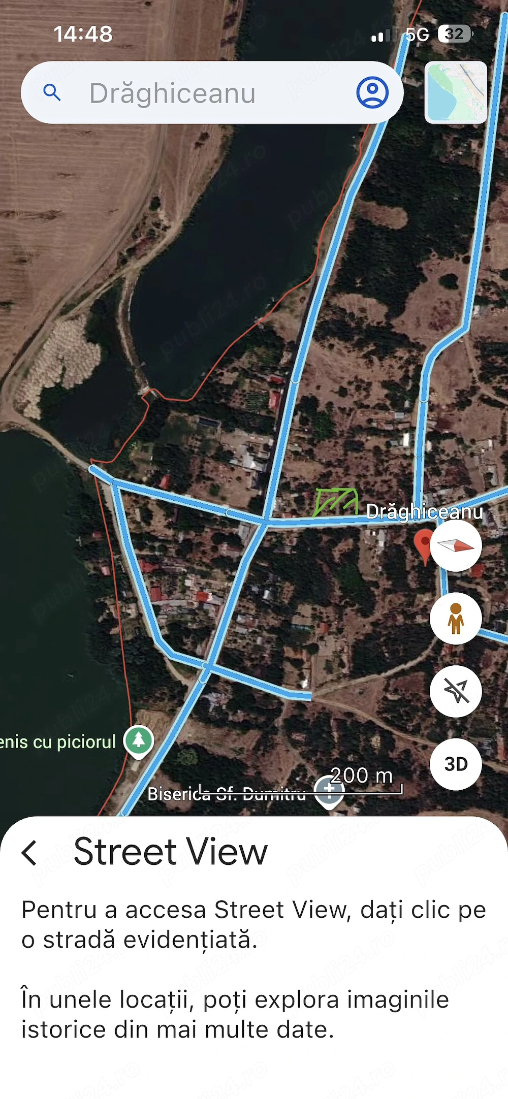 Teren intravilan in apropiere de balta satului