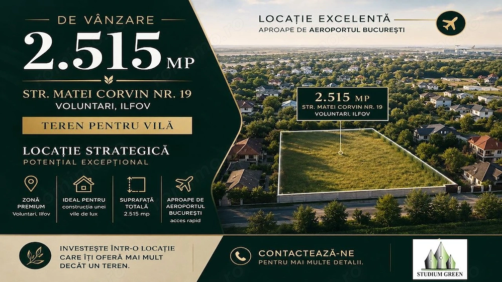 2515 mp de vanzare -in Voluntari- Pipera - 2515 mp
