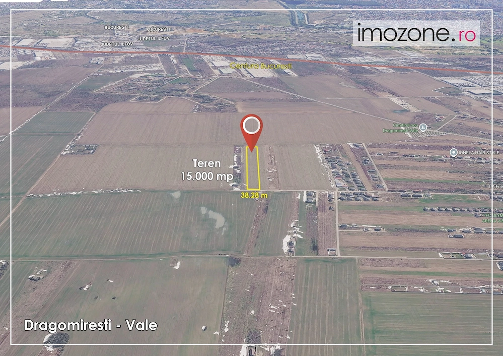Dragomiresti Valea - Langa Centura, teren 15.000 mp, 28E/mp