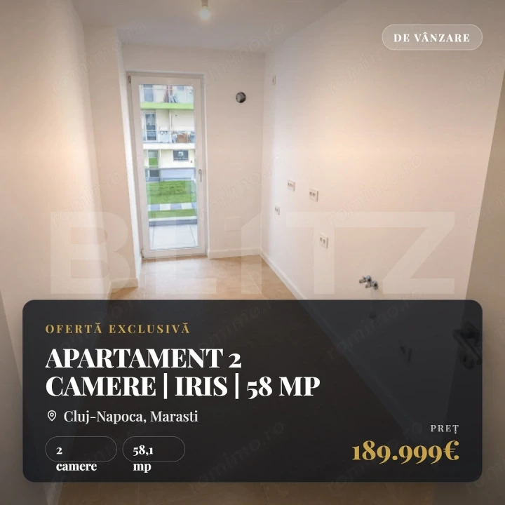 APARTAMENT 2 CAMERE | IRIS | 58 MP