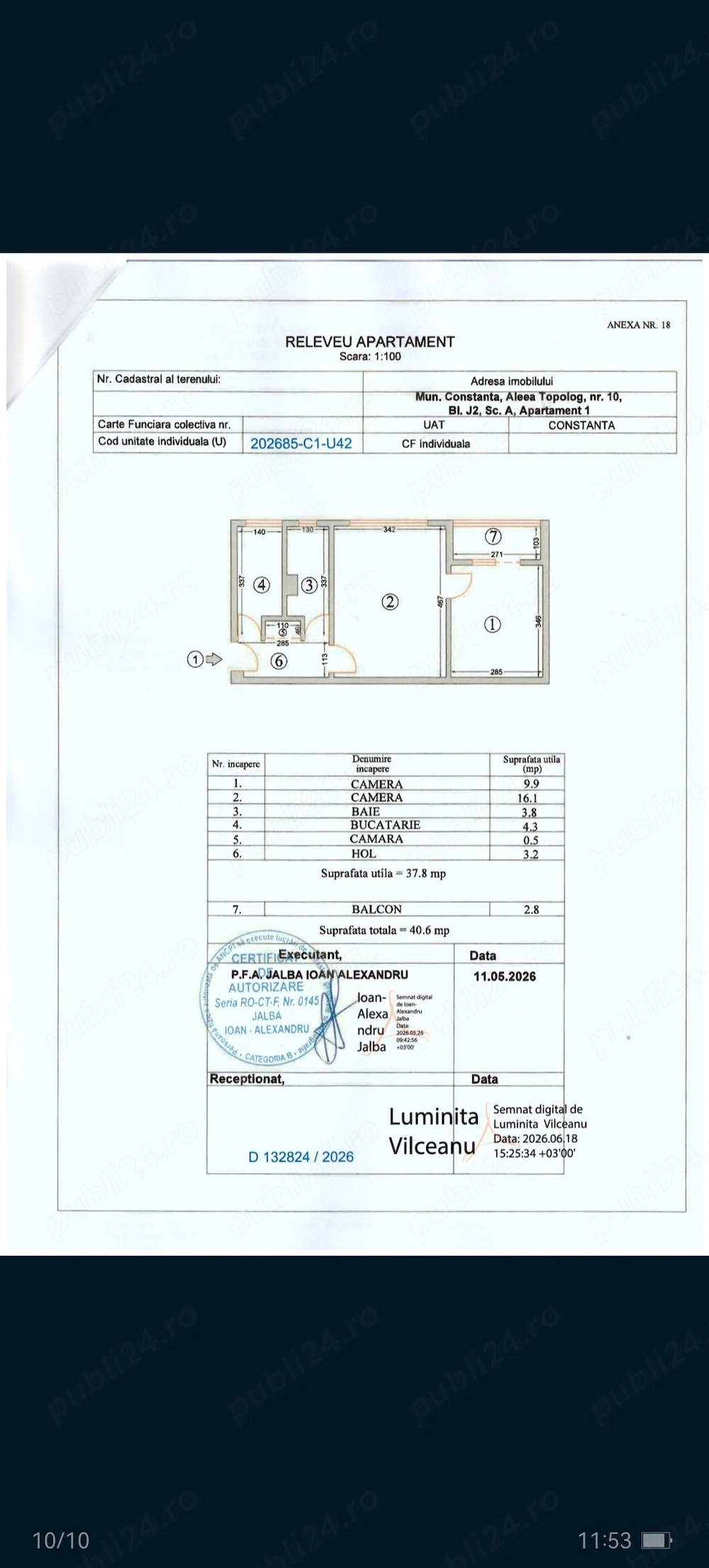 Vânzare apartament 2camere, Constanța, Aleea Topolog, nr. 10