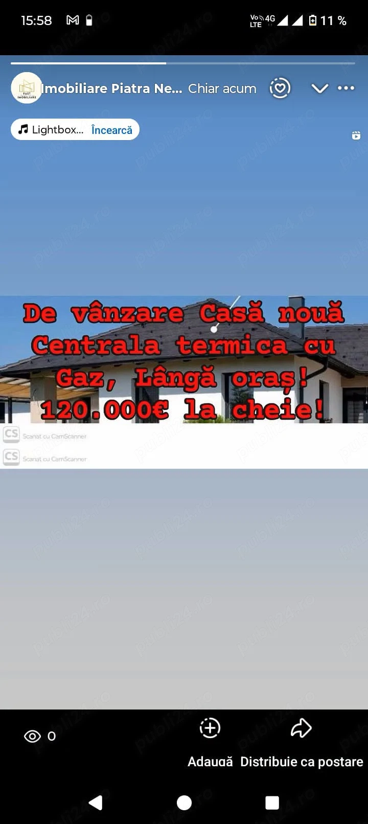 Casă nouă cu Centrală cu Gaz Dumbrava