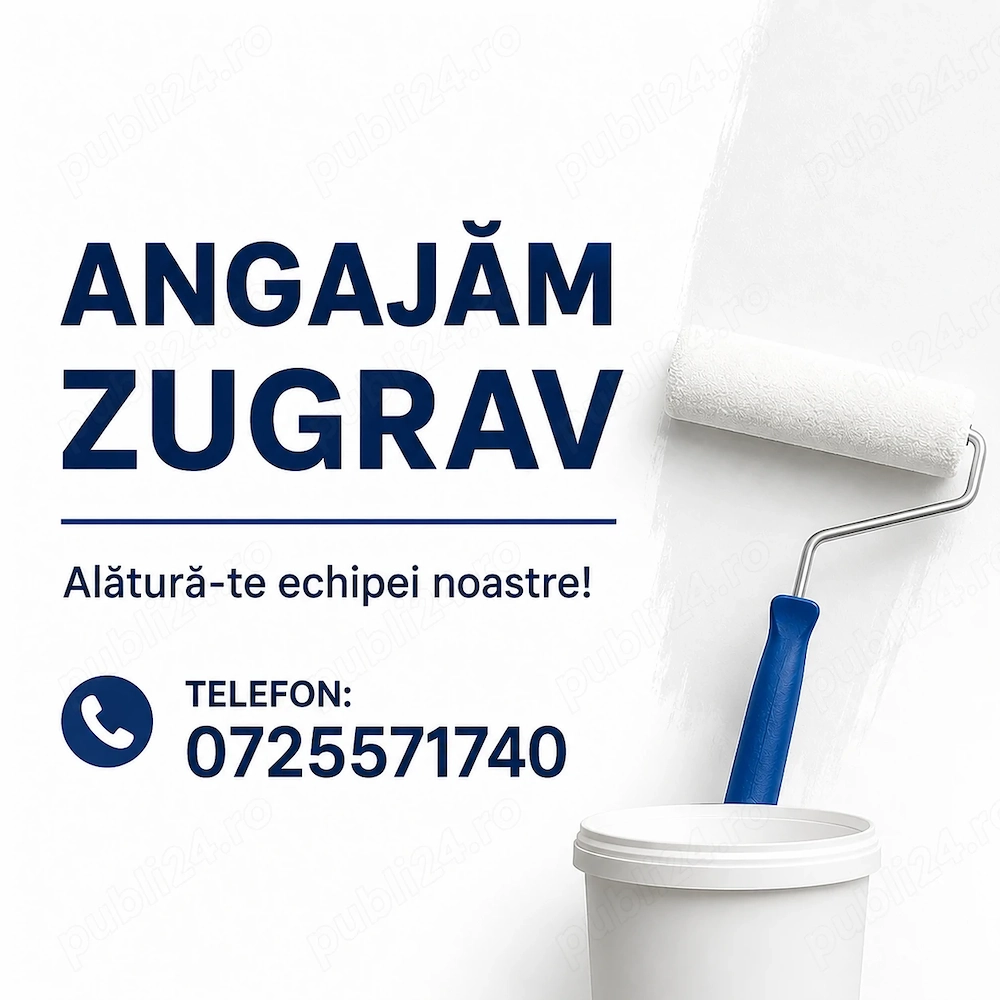 Angajam Zugrav cu experiența - 4000 lei 8 ore