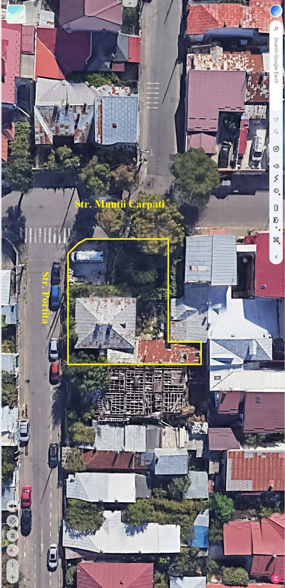 Rahova - Str. Muntii Carpati, imobil casa si teren 580 mp. cu pozitie de colt