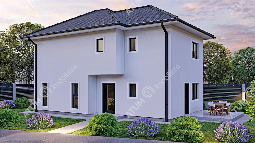 Casa individuala la cheie 4 camere decomandate si 340 mp teren