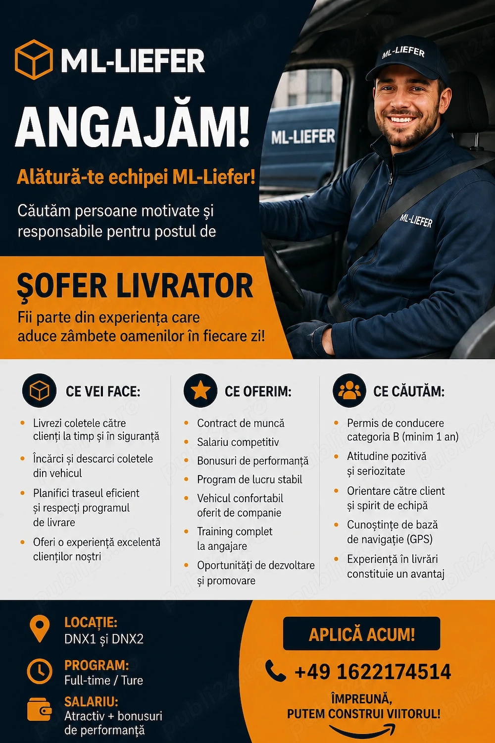 Angajam Soferi pentru Amazon in Germania 