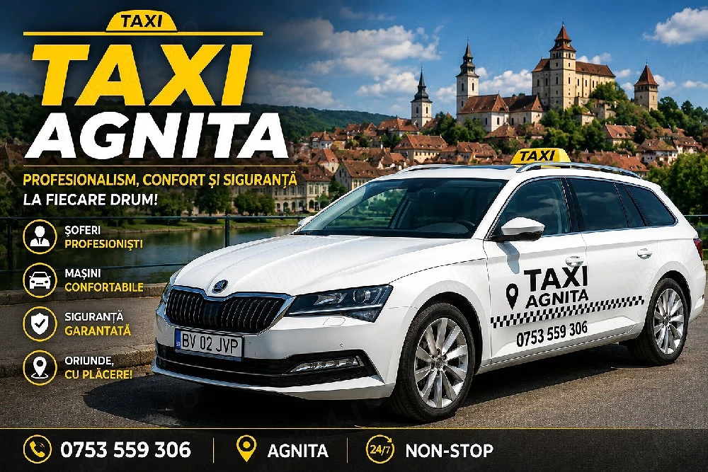 Taxi Agnita la dispozitia ta pe Valea Hartibacuului