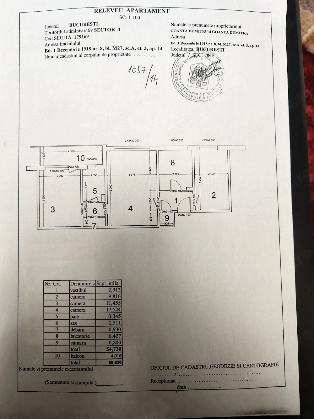 Proprietar Vand Apartament 3 camere Piata Minis - Titan