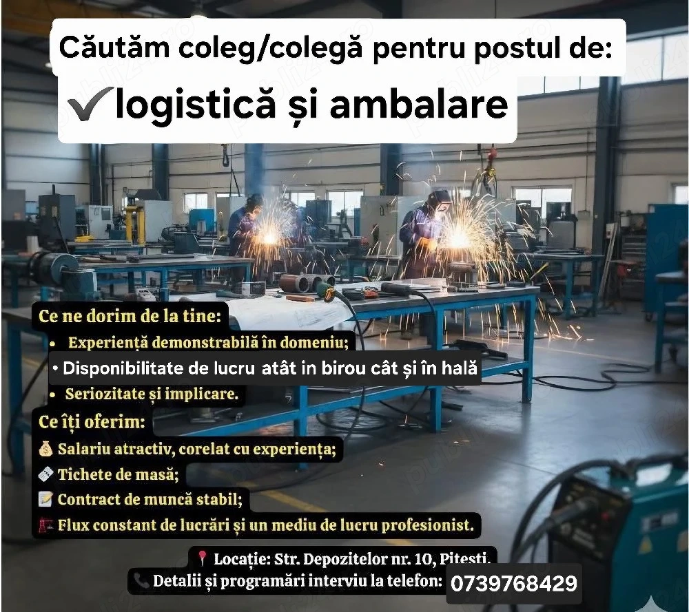 Logistică şi ambalare Roma2s Transylvania Inginierie, firma de confetiii metalice angajeaza:    Logi