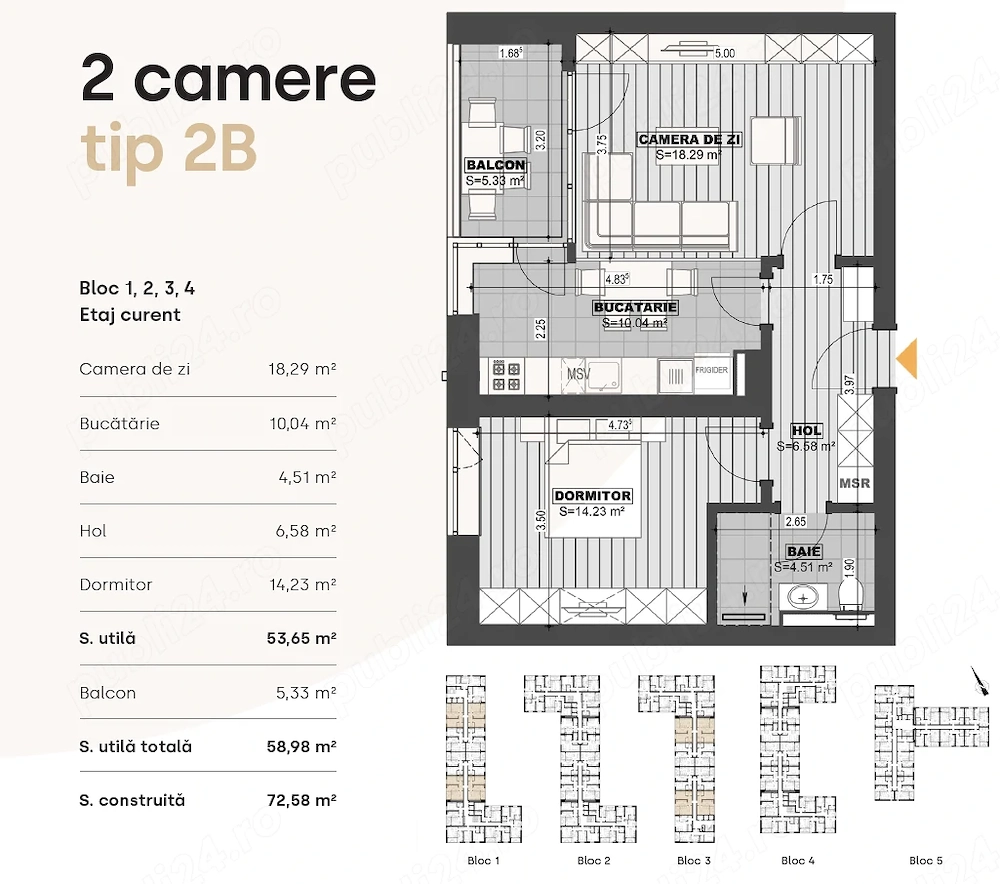 Apartament 2 camere langa metrou Jiului cu vedere panoramica- Akcent city