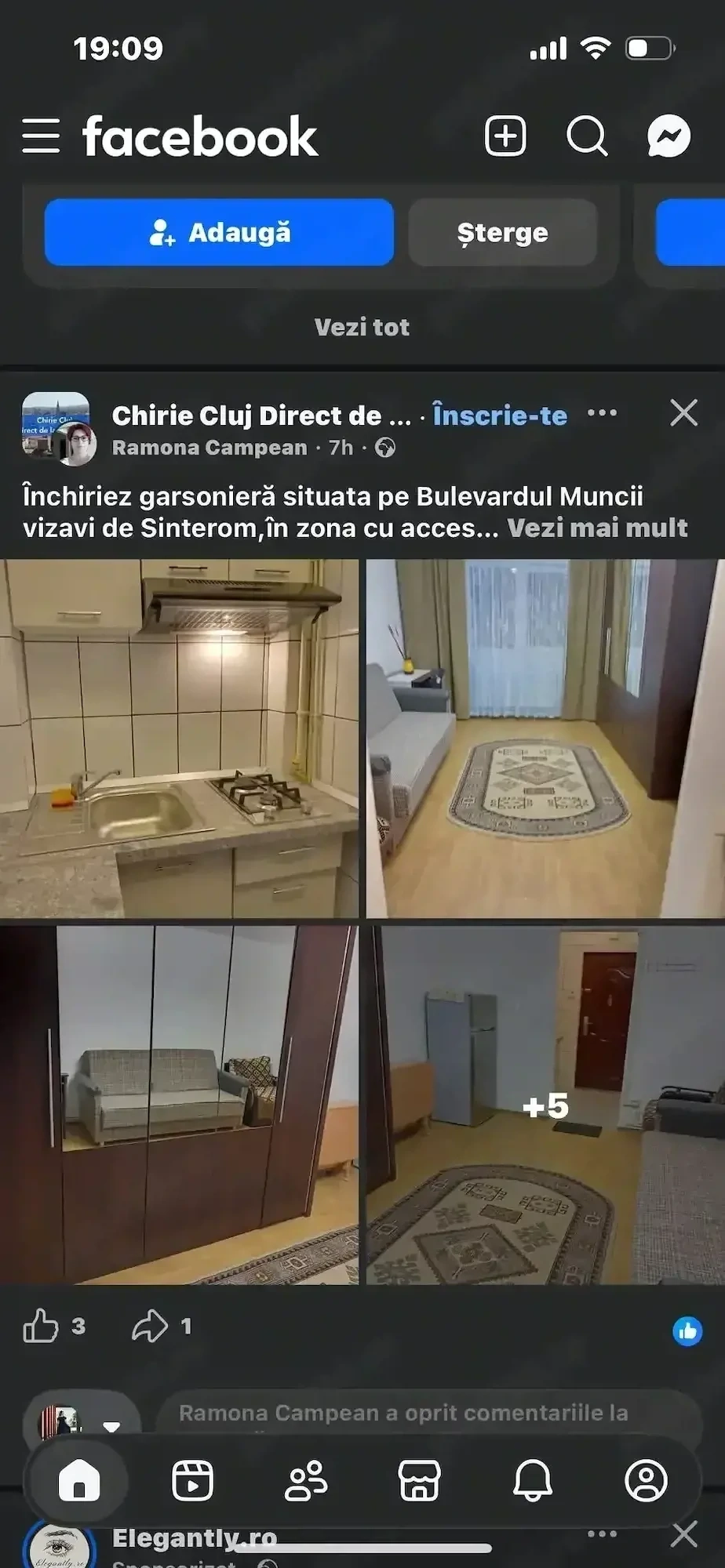 Închiriez garsonieră 