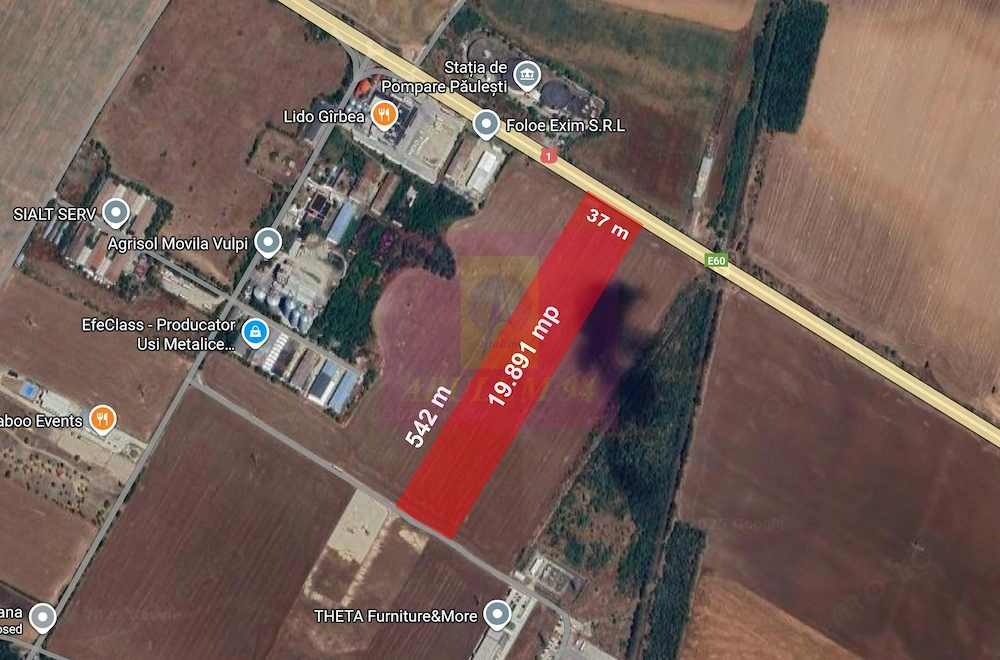 Teren extravilan de vanzare DN1 Paulesti (zona Movila Vulpii)