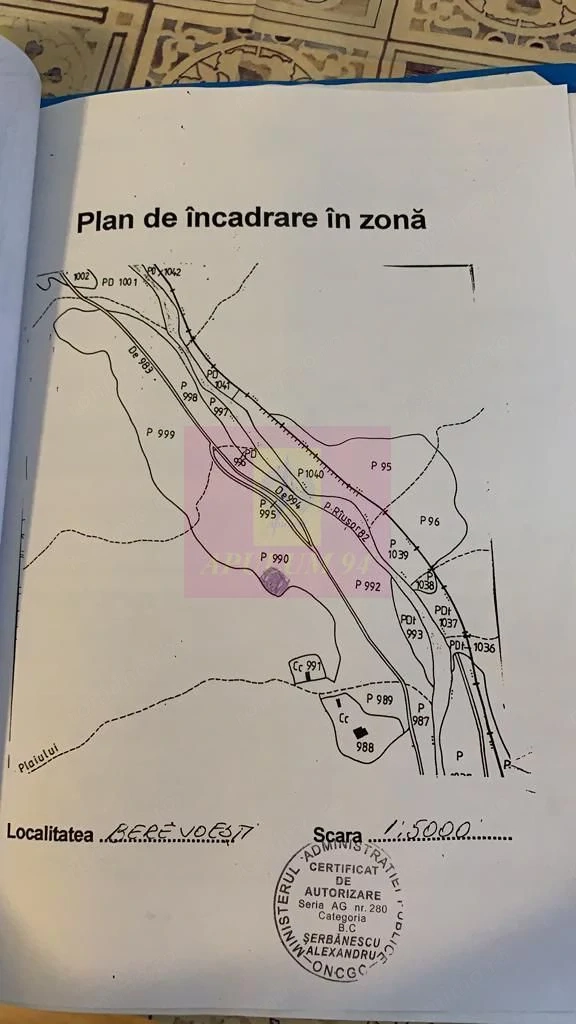 BEREVOIESTI (AG) SE VINDE TEREN 834 MP IN zona Pastravaria Rausor