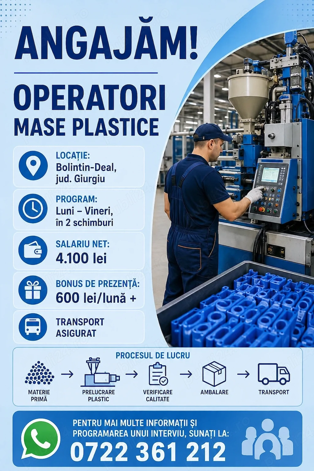 Angajăm operatori mase plastice