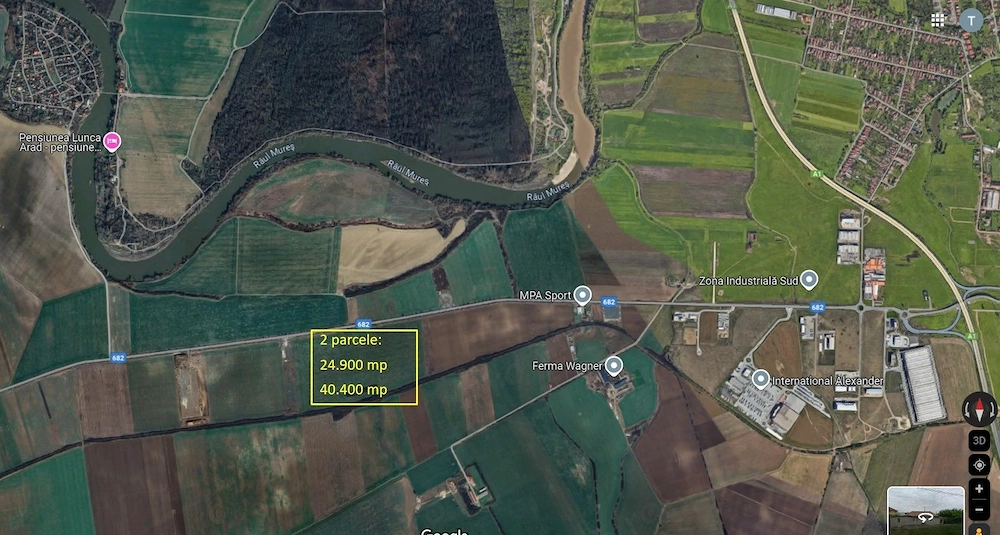 Teren  la sosea in zona Industriala Sud Arad