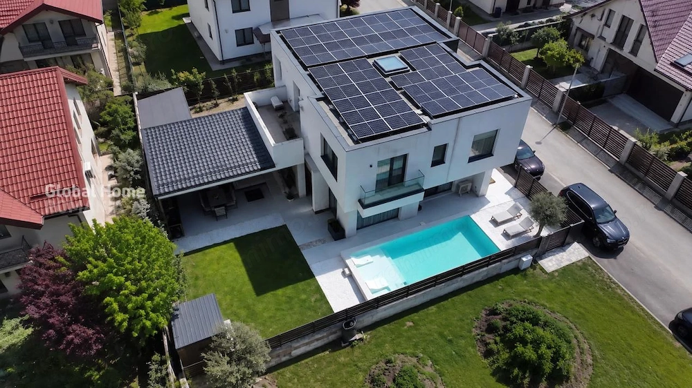 Vilă modernă 4 camere | 190MP | Teren 330MP | Piscină privată & vedere către lac