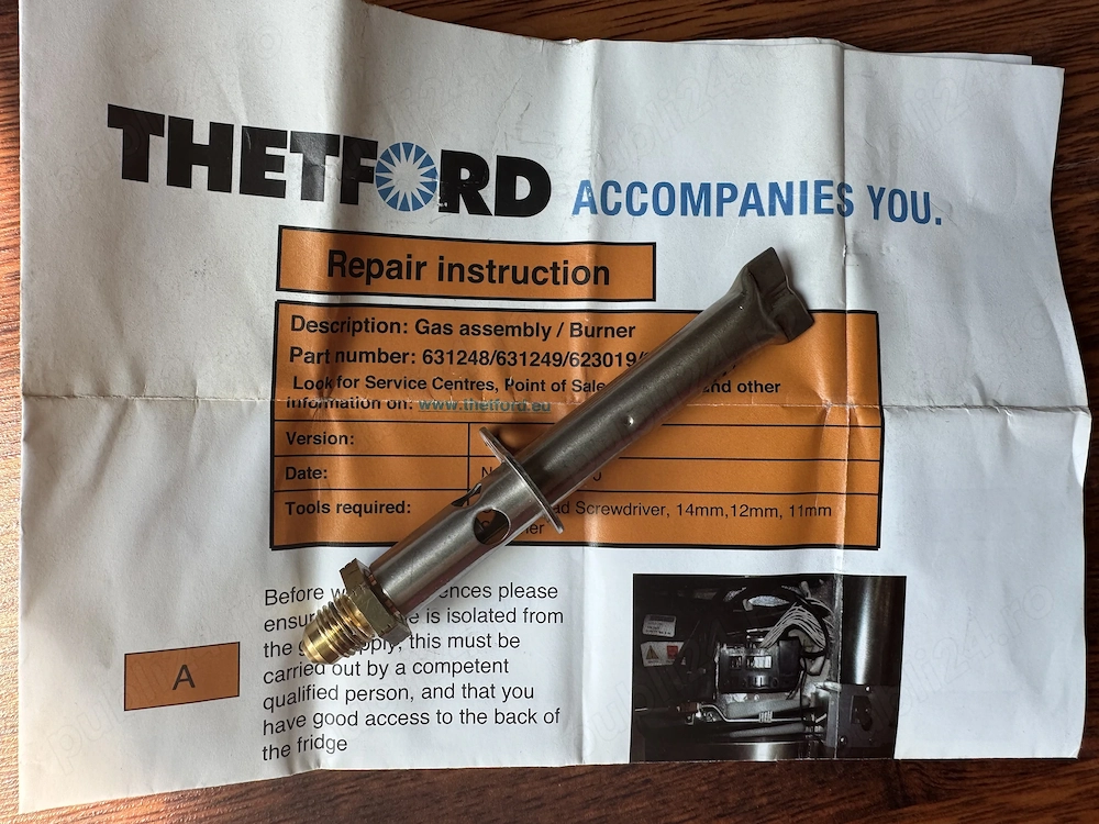 Arzător Gaz Frigider Rulotă / Autorulotă Thetford (NOU) – Cod 631248 / 631249