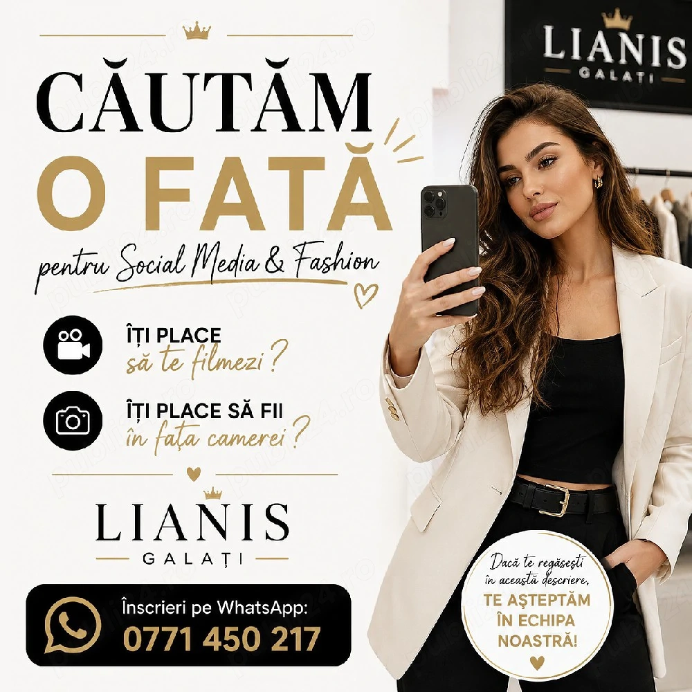 Lianis angajeaza fata pasionata de moda 