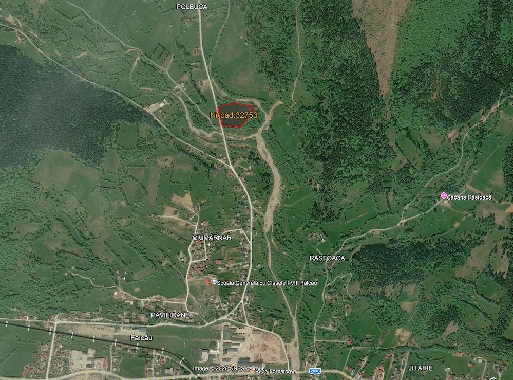 Se vinde teren intravilan - Falcau - Brodina - Suceava