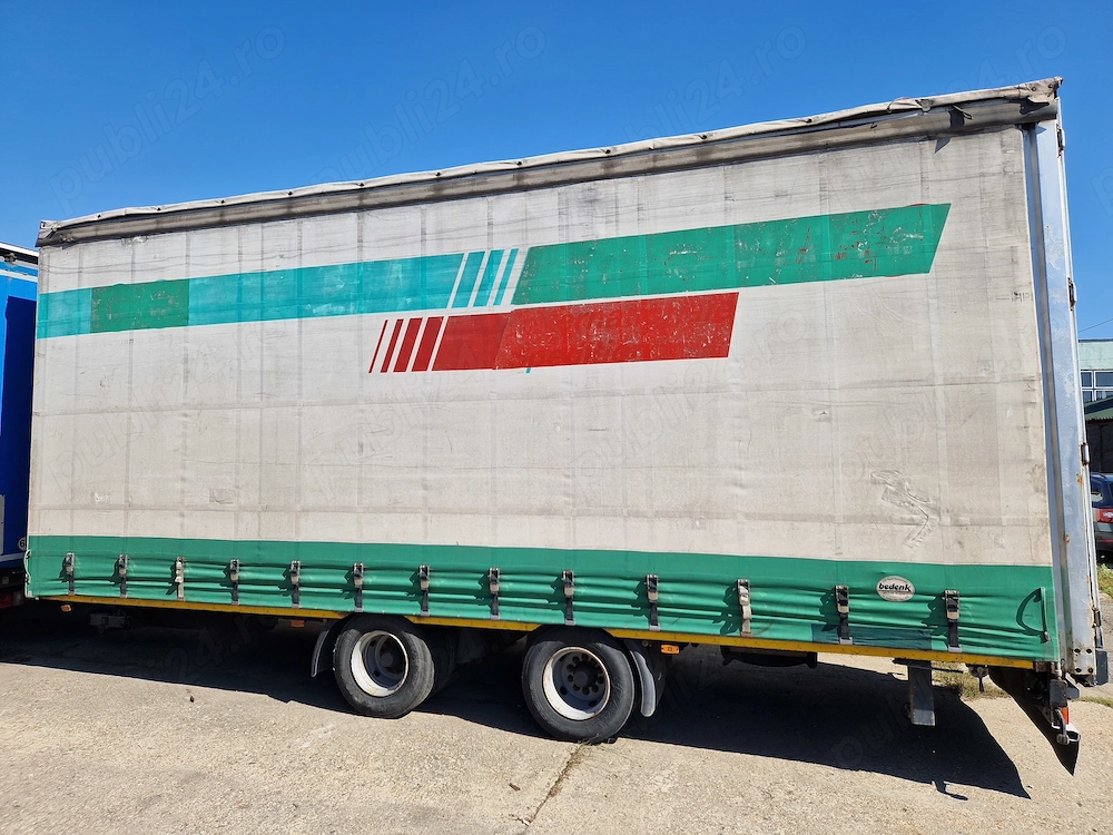 Remorca jumbo tandem 18 tone BDE edscha trailer platforma 7.7m 3.1 înălțime 