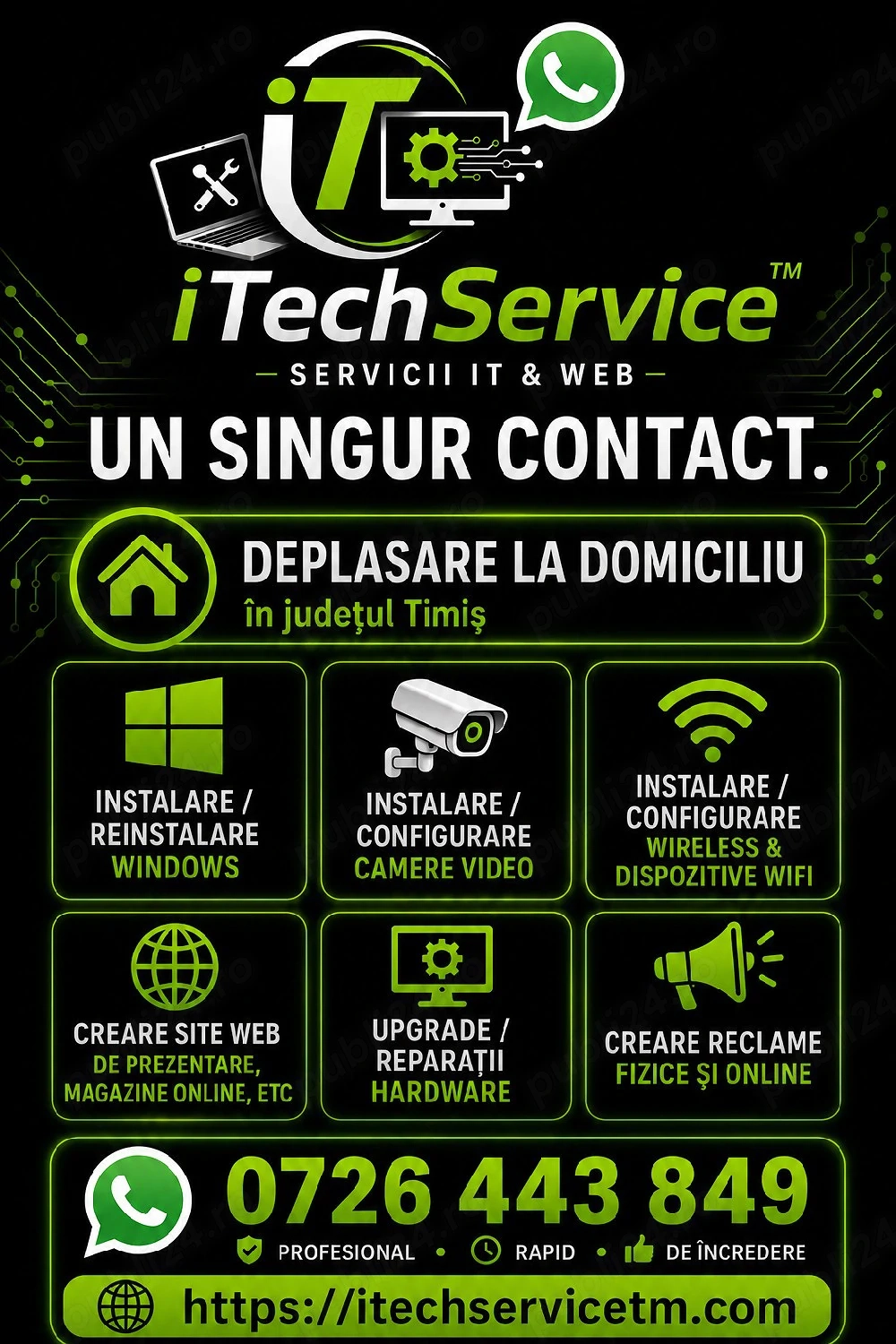 Instalez windows,drivere,jocuri,site web,reparatii pc, Telefon, Camere, Routere wi-fi.La domiciliu