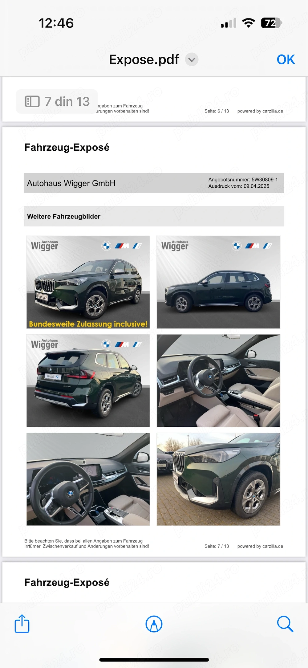 BMW X1 23i xdrive garanție BMW 2028