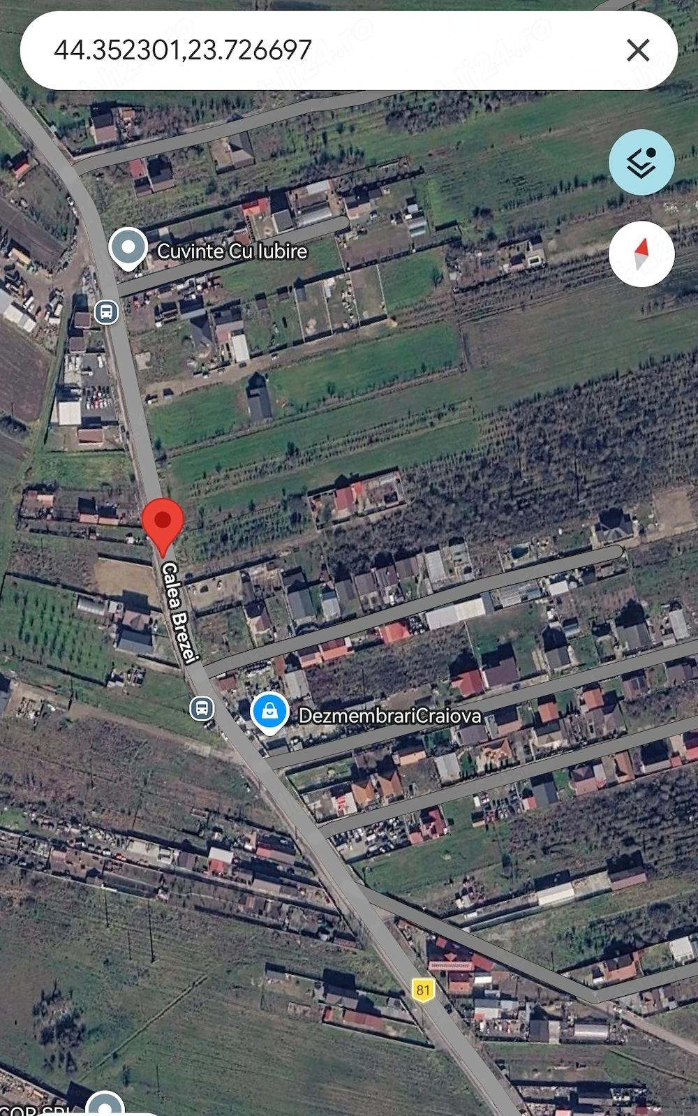 Teren 700mp în Cernele  INTRAVILAN
