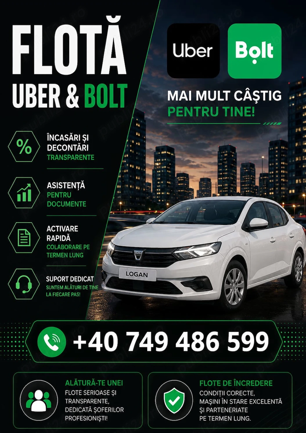 Flota Bolt uber Alexandria Teleorman