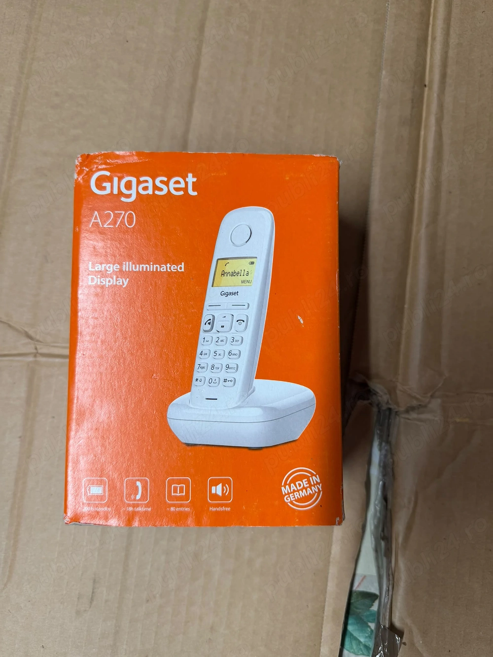 Telefon Fără Fir DECT Gigaset A270 Alb (Made in Germany) Nou