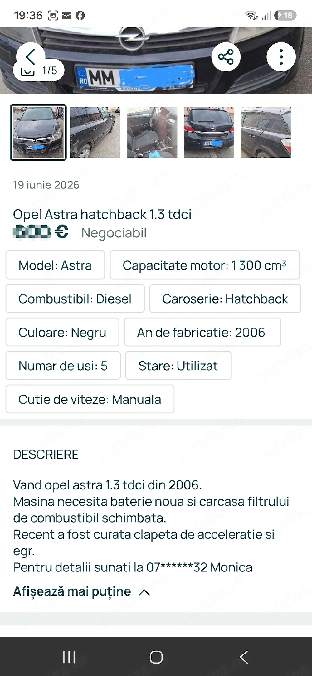 Opel Astra 1.3 hatchback 