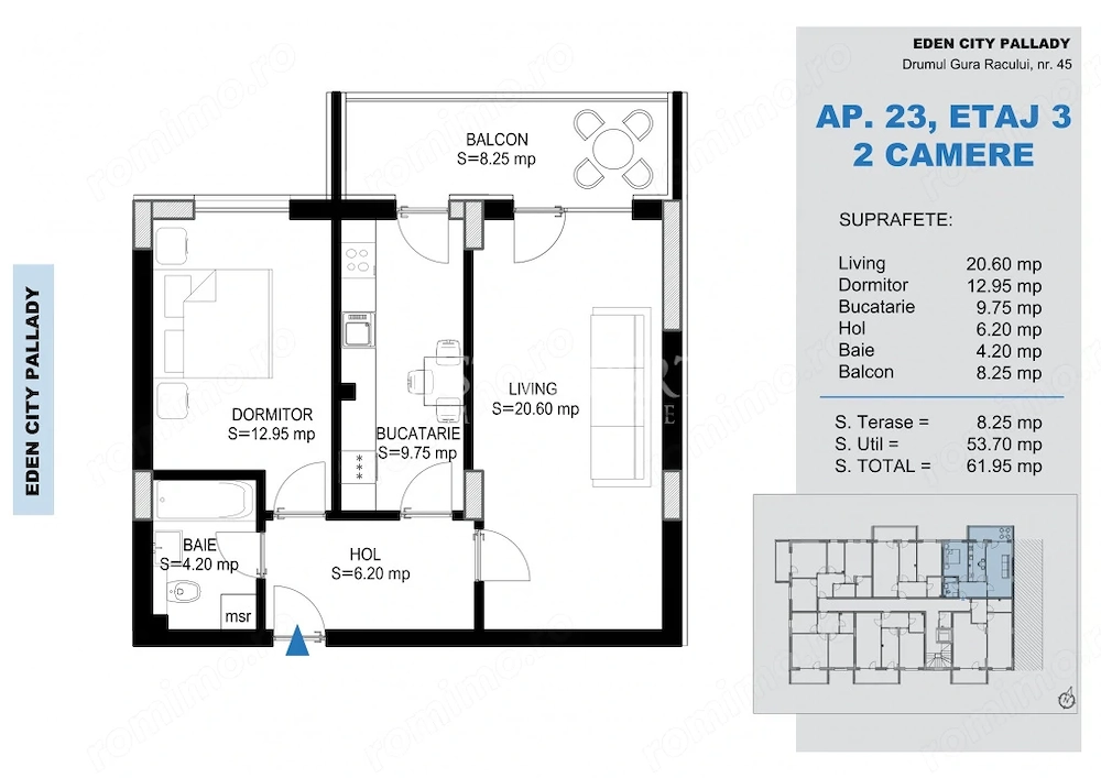 2 Camere decomandate | Încălzire în Pardoseală | Comision 0% | Pallady