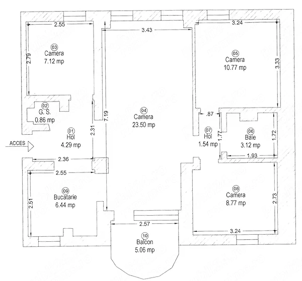 4 camere - Zona Centrala