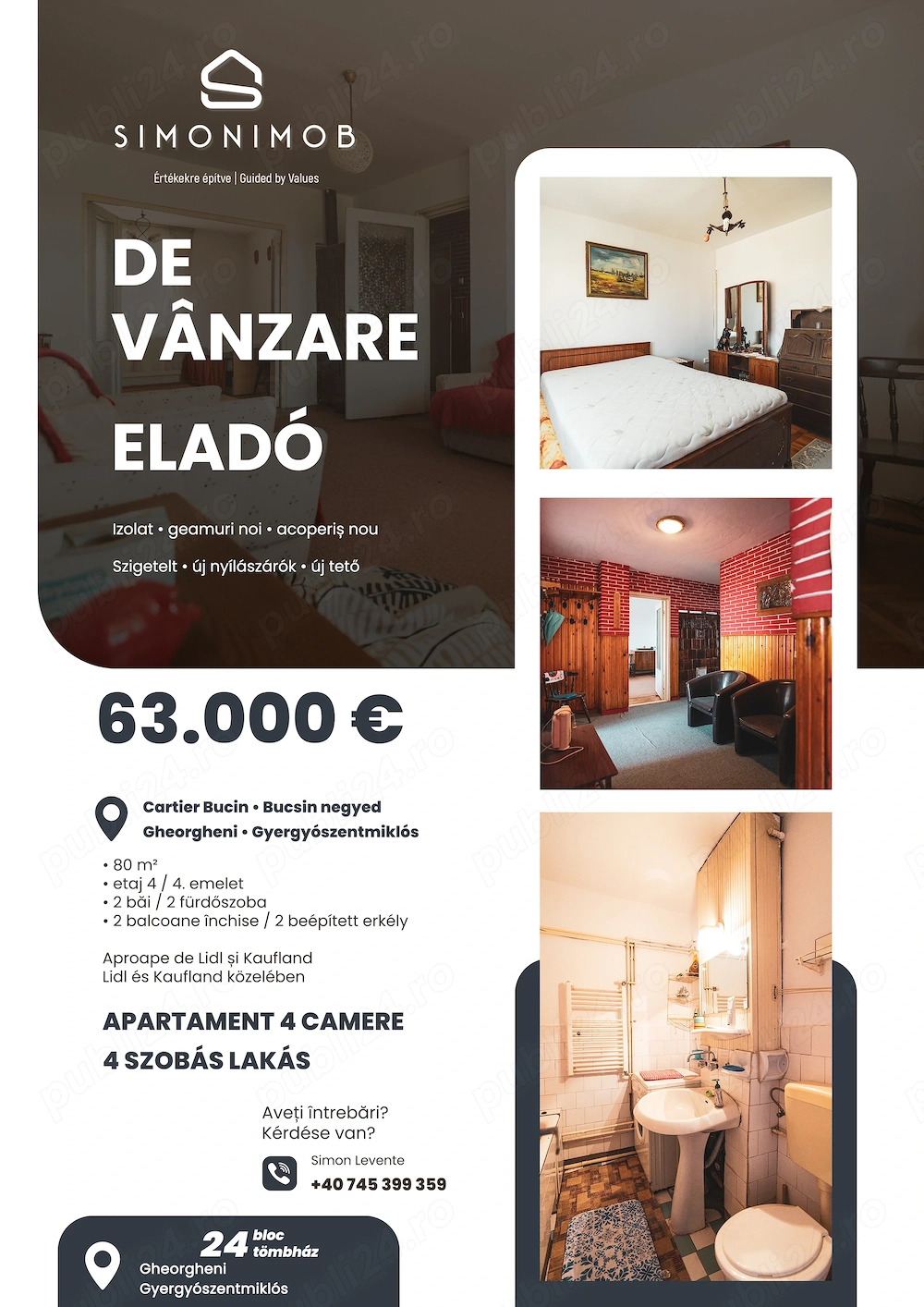 Apartament spațios de vânzare în Gheorgheni, cu vedere panoramică