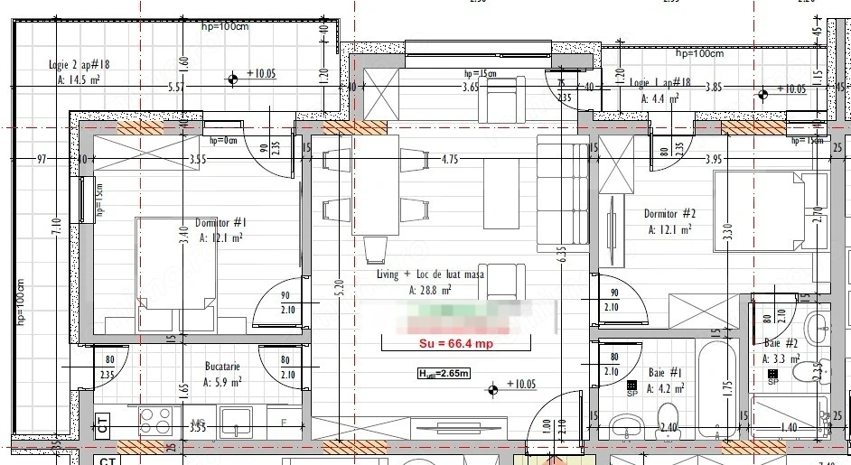 Apartament 3 camere, 2 bai, 2 balcoane, Stejarului, Floresti