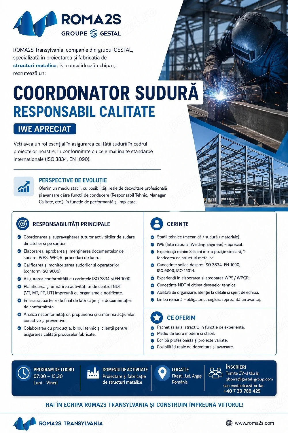 Coordonator Sudură    Responsabil Calitate