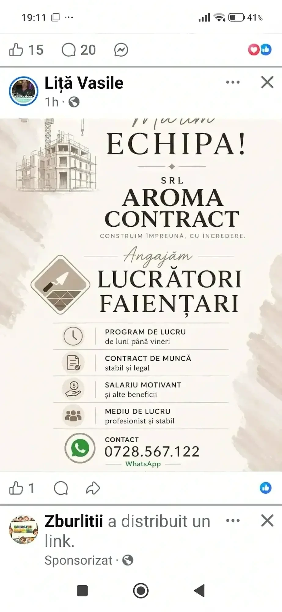 Angajam montatori gresie faianta 