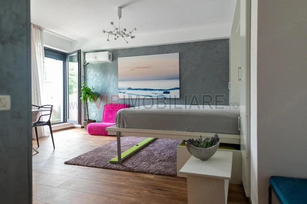 Mamaia Nord, apartament lux, parter cu balcon, zona Lidl-Uzina de pizza